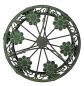 Preview: Blumenhocker Metall Grün Rund Blumenständer 96008 3er Set Blumensäule Antik Pflanzenständer Pflanzenhocker Vintage