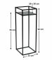 Preview: DanDiBo Flower Stool Metal Black Square 62 cm Flower Stand Side Table 453 Flower Column Modern Plant Stand Plant Stool
