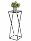 Preview: DanDiBo Flower Stool Metal Black Angular 68 cm Flower Stand Side Table 437 Flower Column Modern Plant Stand Plant Stool