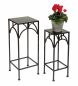 Preview: DanDiBo Blumenhocker Metall Schwarz Eckig Blumenständer 96132 2er Set Beistelltisch Blumensäule Modern Pflanzenständer Pflanzenhocker