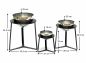 Preview: DanDiBo Flower Stool Metal with Pot Black Silver Flower Stand 96091 Set of 3 Flower Column Modern Plant Stand Plant Stool