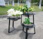 Preview: DanDiBo Flower Stool Metal with Pot Black Silver Flower Stand 96091 Set of 3 Flower Column Modern Plant Stand Plant Stool