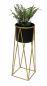 Preview: DanDiBo Flower Stool with Pot Metal Gold Black L 70 cm Flower Stand 96046 Flower Column Modern Plant Stand Plant Stool