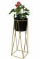 Preview: DanDiBo Flower Stool with Pot Metal Gold Black L 70 cm Flower Stand 96046 Flower Column Modern Plant Stand Plant Stool