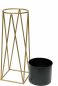 Preview: DanDiBo Flower Stool with Pot Metal Gold Black L 70 cm Flower Stand 96046 Flower Column Modern Plant Stand Plant Stool
