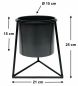 Preview: DanDiBo Flower Stool with Pot Metal Black S 25 cm Flower Stand 96052 Flower Column Modern Plant Stand Plant Stool