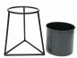 Preview: DanDiBo Flower Stool with Pot Metal Black S 25 cm Flower Stand 96052 Flower Column Modern Plant Stand Plant Stool