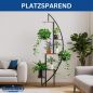 Preview: DanDiBo Plant Stand Indoor 160 cm High Metal Black Half Round 96645 Large Flower Shelf Round Plant Stand Modern Design
