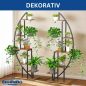 Preview: DanDiBo Plant Stand Indoor 160 cm High Metal Black Round 96644 Large Flower Shelf Half Round Plant Stand Modern Design