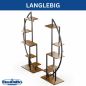 Preview: DanDiBo Plant Stand Indoor 160 cm High Metal Black Round 96644 Large Flower Shelf Half Round Plant Stand Modern Design