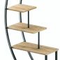 Preview: DanDiBo Pflanzenregal Indoor Blumenregal 170 cm Hoch Metall Schwarz Halbrund 96699 Blumentreppe Groß Rund Pflanzenständer plant stand