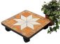 Preview: DanDiBo Blumenroller Mosaik 30 cm eckig 12026 Pflanzenroller Pflanzroller Viereckig Rollenuntersetzer