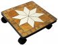 Preview: DanDiBo Blumenroller Mosaik 30 cm eckig 12026 Pflanzenroller Pflanzroller Viereckig Rollenuntersetzer