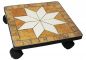 Preview: DanDiBo Blumenroller Mosaik 30 cm eckig 12026 Pflanzenroller Pflanzroller Viereckig Rollenuntersetzer