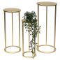 Preview: DanDiBo Blumenständer Metall Gold Rund 96510 3er Set Pflanzenständer Blumenhocker Beistelltisch Blumensäule Modern Pflanzenhocker