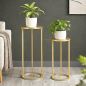 Preview: DanDiBo Metal Plant Stand Gold Round 96510 Set of 3 Plant Stands Flower Stools Side Tables Flower Columns Modern Plant Holders