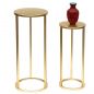 Preview: DanDiBo Metal Plant Stand Gold Round 96510 Set of 3 Plant Stands Flower Stools Side Tables Flower Columns Modern Plant Holders