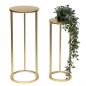 Preview: DanDiBo Metal Plant Stand Gold Round 96510 Set of 3 Plant Stands Flower Stools Side Tables Flower Columns Modern Plant Holders