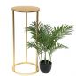Preview: DanDiBo Blumenständer Metall Gold Rund 96510L 70 cm Set Pflanzenständer Blumenhocker Beistelltisch Blumensäule Modern Pflanzenhocker