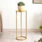 Preview: DanDiBo Blumenständer Metall Gold Rund 96510L 70 cm Set Pflanzenständer Blumenhocker Beistelltisch Blumensäule Modern Pflanzenhocker