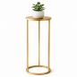 Preview: DanDiBo Blumenständer Metall Gold Rund 96510L 70 cm Set Pflanzenständer Blumenhocker Beistelltisch Blumensäule Modern Pflanzenhocker