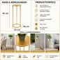Preview: DanDiBo Blumenständer Metall Gold Rund 96510M 60 cm Set Pflanzenständer Blumenhocker Beistelltisch Blumensäule Modern Pflanzenhocker