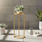 Preview: DanDiBo Blumenständer Metall Gold Rund 96510M 60 cm Set Pflanzenständer Blumenhocker Beistelltisch Blumensäule Modern Pflanzenhocker