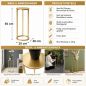 Preview: DanDiBo Metal Plant Stand Gold Round 96510 S 50 cm Set Plant Holder Flower Stool Side Table Flower Column Modern Plant Stand