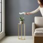 Preview: DanDiBo Metal Plant Stand Gold Round 96510 S 50 cm Set Plant Holder Flower Stool Side Table Flower Column Modern Plant Stand