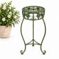 Preview: DanDiBo Blumenständer Metall Grün Patina Rund 96008 S Pflanzenständer 50 cm Blumenhocker Beistelltisch Blumensäule Pflanzenhocker