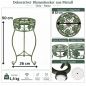 Preview: DanDiBo Blumenständer Metall Grün Patina Rund 96008 S Pflanzenständer 50 cm Blumenhocker Beistelltisch Blumensäule Pflanzenhocker