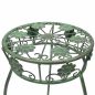 Preview: DanDiBo Flower Stand Metal Green Patina Round 96008 M Plant Stand 60 cm Flower Stool Side Table Flower Pedestal Plant Stool