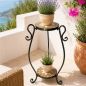 Preview: DanDiBo Metal Mosaic Plant Stand Merano Round 12019 60 cm Flower Stand Plant Holder Side Table Flower Pedestal Modern Plant Stool Mosaic Table