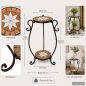 Preview: DanDiBo Metal Mosaic Plant Stand Merano Round 12019 60 cm Flower Stand Plant Holder Side Table Flower Pedestal Modern Plant Stool Mosaic Table