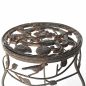 Preview: DanDiBo Blumenständer Metall Schwarz /Braun Antik Rund 18215 2er Set 65 cm / 78 cm Pflanzenständer Blumenhocker Beistelltisch Blumensäule Pflanzenhocker