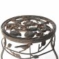 Preview: DanDiBo Blumenständer Metall Schwarz / Braun Antik Rund 18215 52 cm  Pflanzenständer Blumenhocker Beistelltisch Blumensäule Pflanzenhocker