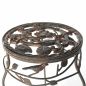 Preview: DanDiBo Blumenständer Metall Schwarz /Braun Antik Rund 18215 78 cm Pflanzenständer Blumenhocker Beistelltisch Blumensäule Pflanzenhocker