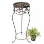 Preview: DanDiBo Blumenständer Metall Schwarz /Braun Antik Rund 18215 78 cm Pflanzenständer Blumenhocker Beistelltisch Blumensäule Pflanzenhocker