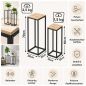 Preview: DanDiBo Blumenständer Metall Schwarz Eckig 2er Set 60 cm und 70 cm Pflanzenständer 96705 Blumenhocker Beistelltisch Blumensäule Design Modern Pflanzenhocker Blumensäule Blumenbank Plant Stand
