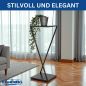 Preview: DanDiBo plant stand metal black square 80 cm 96641 side table high flower stool plant stand modern design