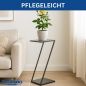 Preview: DanDiBo Blumenständer Metall Schwarz Eckig 80 cm Z-Form 96641 Pflanzenständer Blumenhocker Beistelltisch Design Modern