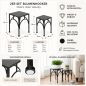 Preview: DanDiBo Blumenständer Metall Schwarz Eckig 96449 2er Set Pflanzenständer Blumenhocker Beistelltisch Blumensäule Modern Pflanzenhocker
