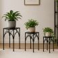 Preview: DanDiBo Metal Plant Stand Black Square 96449 Set of 3 Flower Pot Stands Plant Stools Side Tables Flower Columns Modern Plant Pedestals