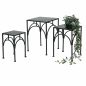 Preview: DanDiBo Metal Plant Stand Black Square 96449 Set of 3 Flower Pot Stands Plant Stools Side Tables Flower Columns Modern Plant Pedestals
