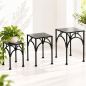 Preview: DanDiBo Metal Plant Stand Black Square 96449 Set of 3 Flower Pot Stands Plant Stools Side Tables Flower Columns Modern Plant Pedestals