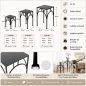 Preview: DanDiBo Metal Plant Stand Black Square 96449 Set of 3 Flower Pot Stands Plant Stools Side Tables Flower Columns Modern Plant Pedestals