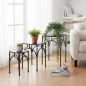 Preview: DanDiBo Metal Plant Stand Black Square 96449 Set of 3 Flower Pot Stands Plant Stools Side Tables Flower Columns Modern Plant Pedestals