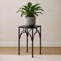 Preview: DanDiBo Blumenständer Metall Schwarz Eckig 96449 L 38 cm Pflanzenständer Blumenhocker Beistelltisch Blumensäule Modern Pflanzenhocker