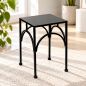 Preview: DanDiBo Metal Plant Stand Black Square 96449 M 33 cm Flower Pot Stand Plant Stool Side Table Flower Column Modern Plant Holder