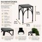 Preview: DanDiBo Blumenständer Metall Schwarz Eckig 96449 M 33 cm Pflanzenständer Blumenhocker Beistelltisch Blumensäule Modern Pflanzenhocker
